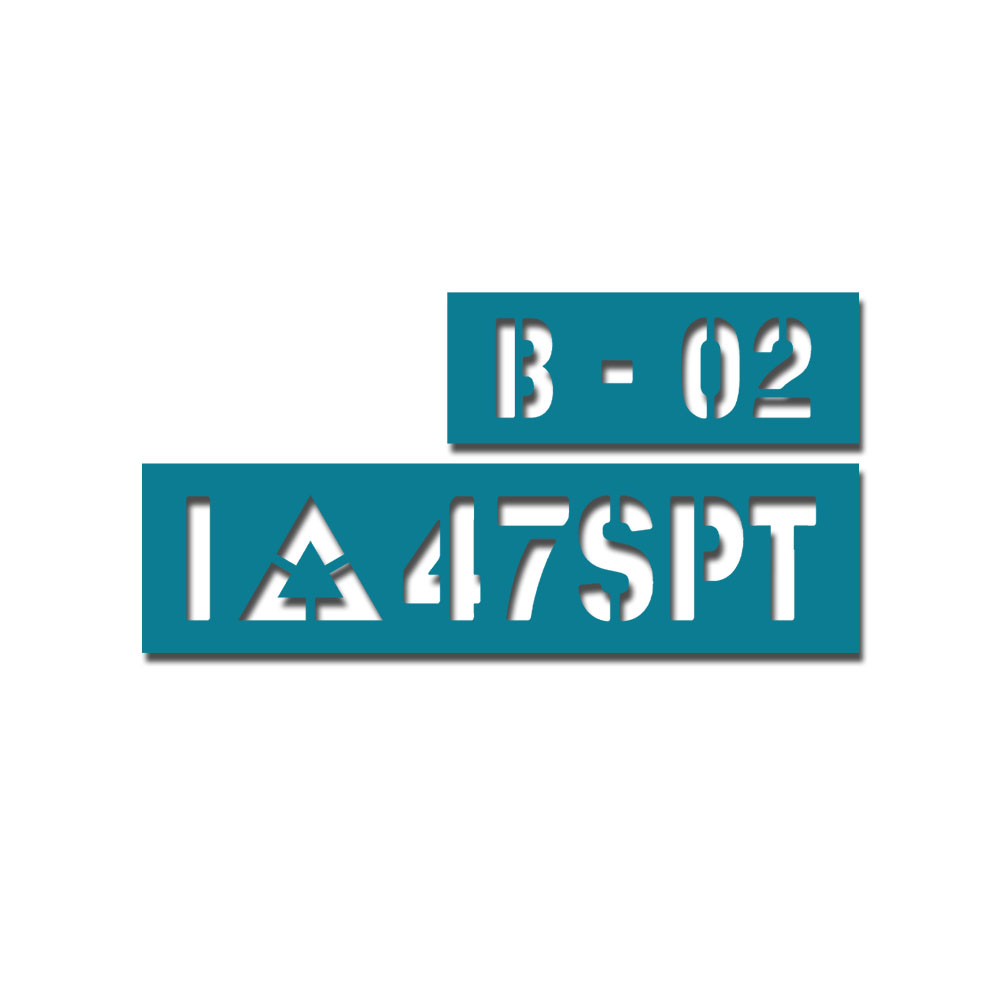 Lackierschablone Aufkleber 2er Set 25x5cm und 12,5x4cm K03448