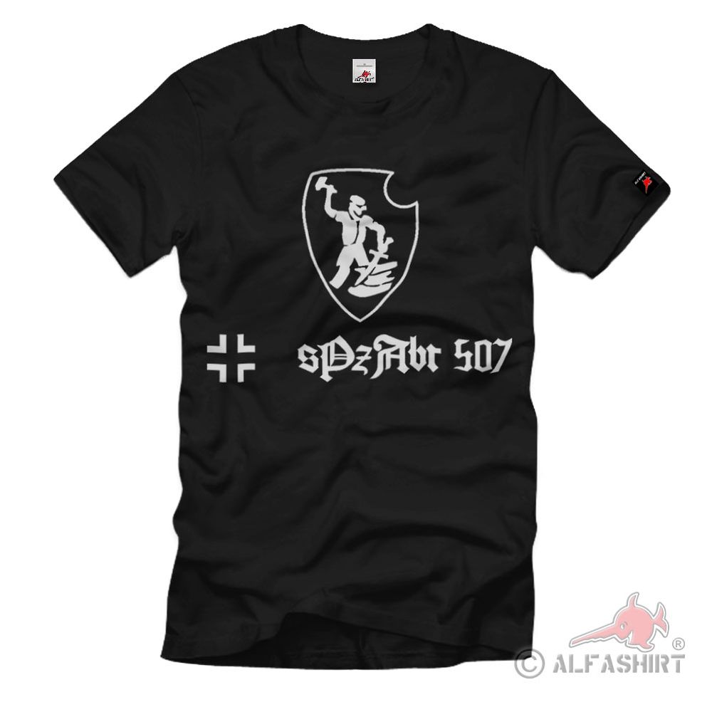 Heavy Tank Company 507 sPzAbt WW2 Blacksmith Symbol Balkenkreuz T Shirt # 1309