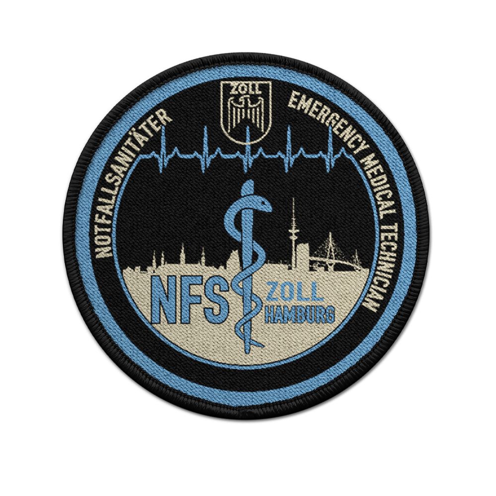 Patch Notfallsanitäter Zoll Hamburg  Uniform Abzeichen NFS Police #33291