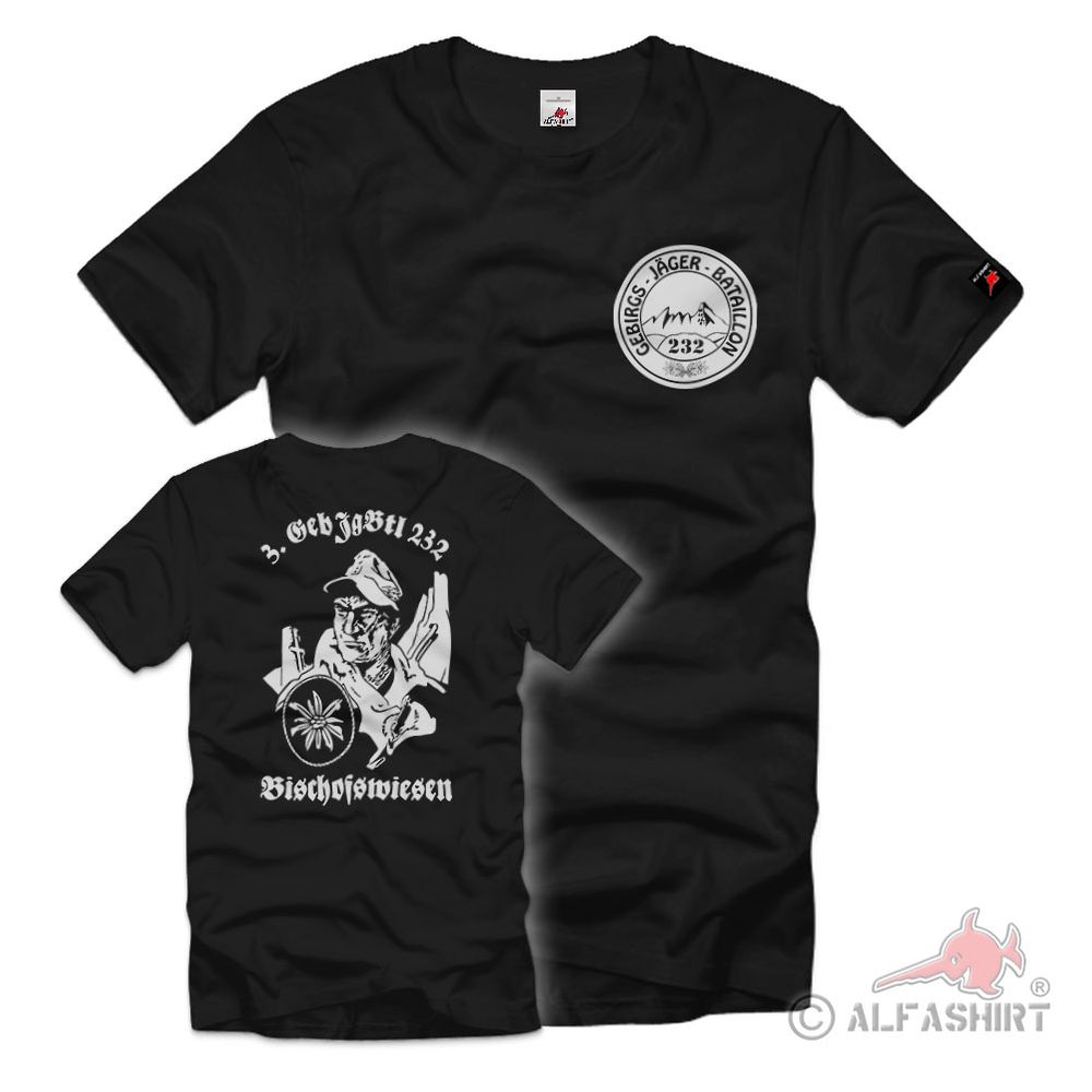3 GebJgBtl 232 Bischofswiesen mountain infantry battalion Strub Bavaria T-Shirt # 40278