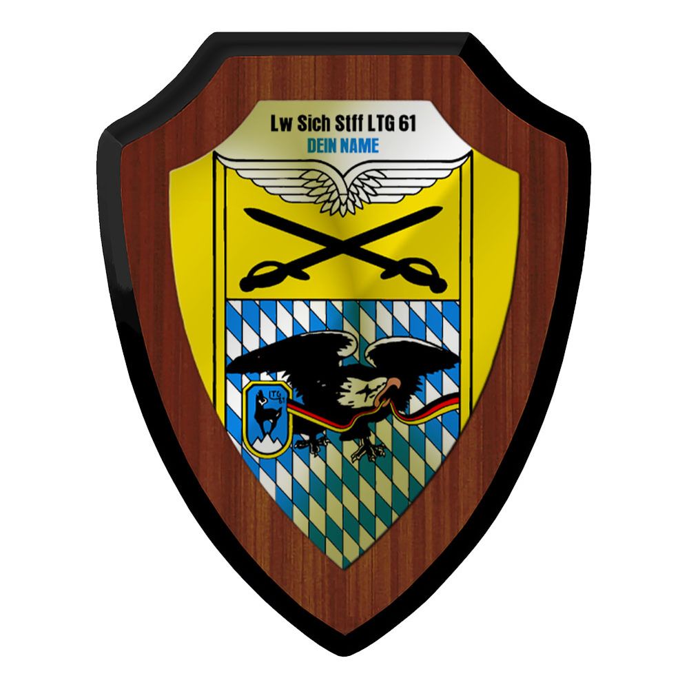 Wappenschild personalisierbar LwSichStff LTG Lufttransportgeschwader 61 #47577