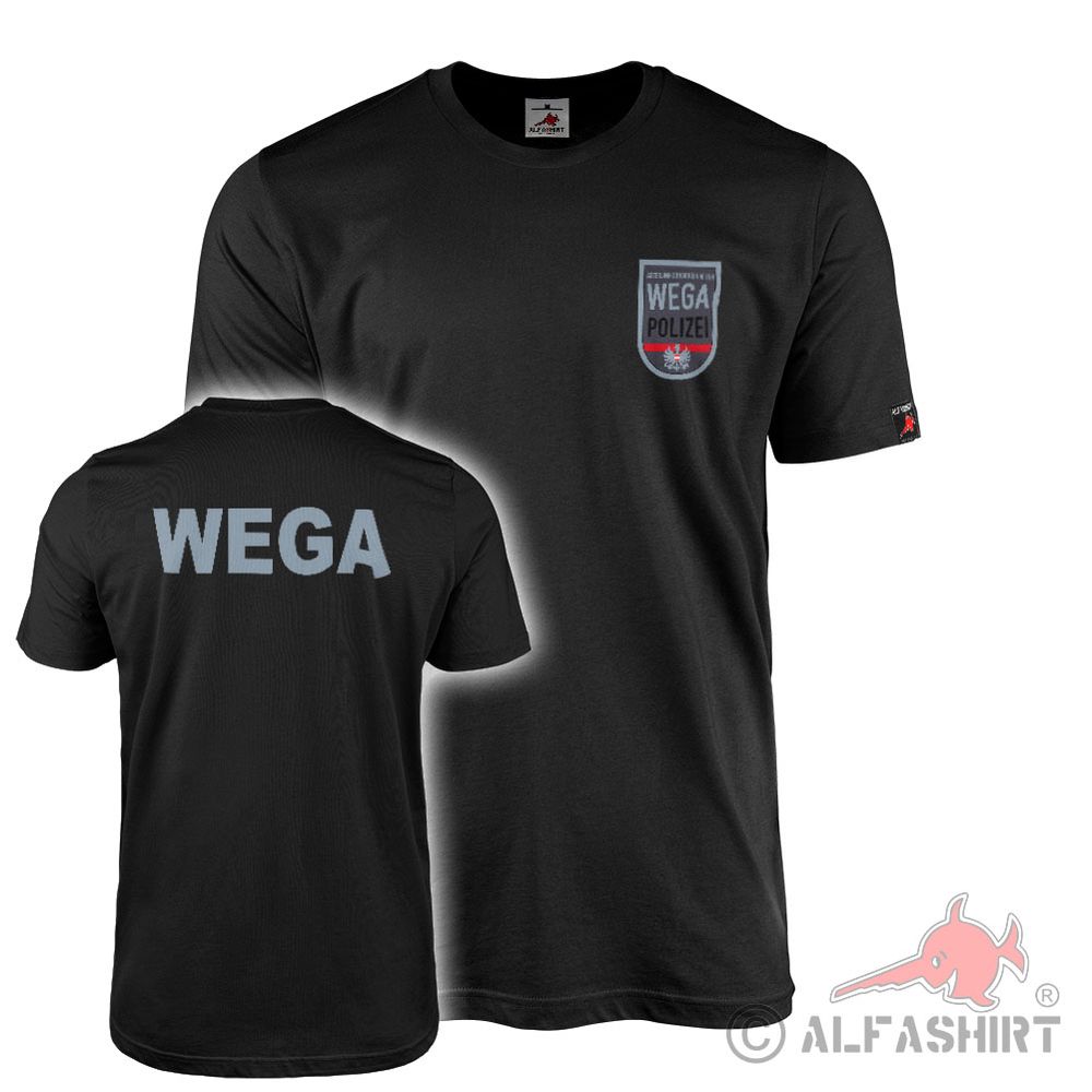 T-shirt black WEGA Vienna task force alarm department Vienna department #42536