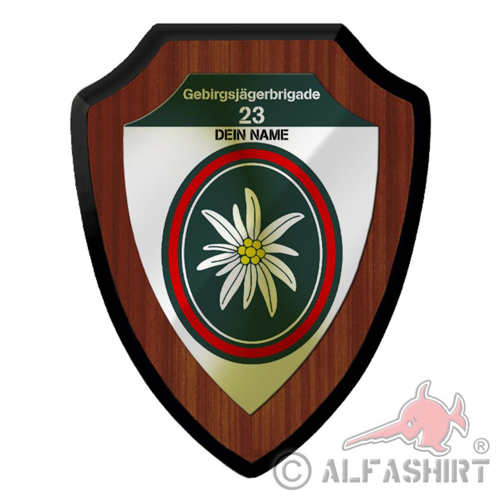 Wappenschild Gebirgsjägerbrigade 23 Personalisiert GebJgBrig Bundeswehr #40262