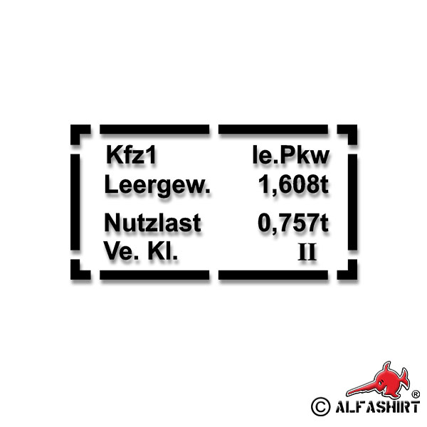 Sticker Nameplate for VW Caddy Oldtimer Military Deco 20x10cm A2068