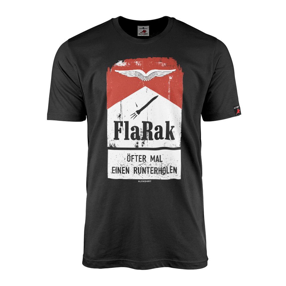 FlaRak Öfter mal einen runterholen Lufwaffe Zigaretten Packung Fun Bundeswehr - T-Shirt #47077