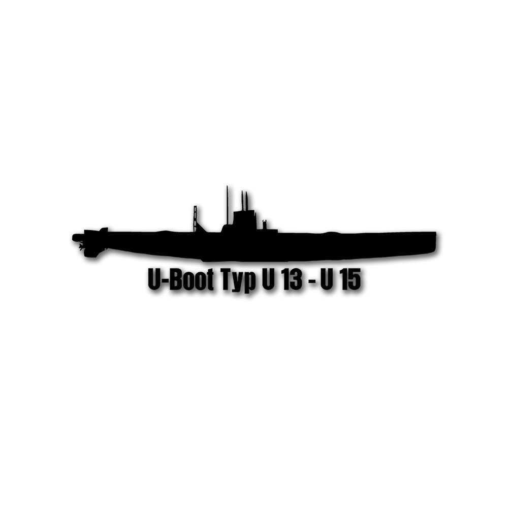 Wandtattoo Wandaufkleber U-Boot Typ U13 U14 U15 Danzig Zweihüllen-Hochsee #A6178