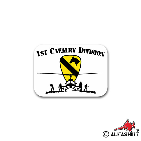 Sticker 1st Cavalry Tank Division US Army Helicopter 10x7cm A2043