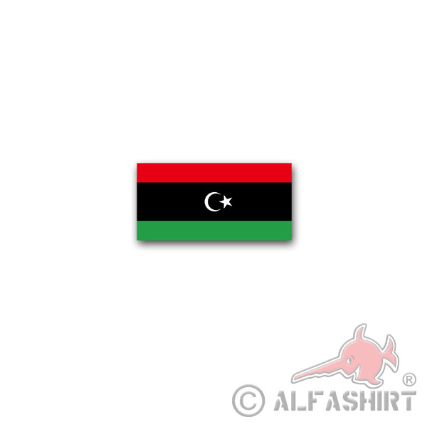 Aufkleber/Sticker Libyen Flagge Staat Nordafrika Arabisch Tripolis 7x3,5cm A3001