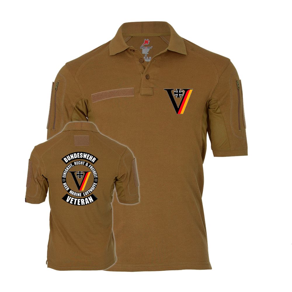 Tactical Polo VETERAN Bundeswehr Einsatz Mali Kosovo Afghanistan T-Shirt #34294