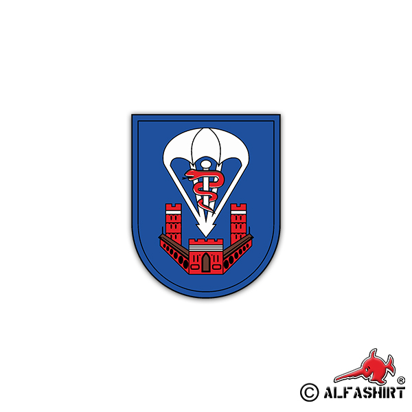 Aufkleber/Sticker LLsanKp 270 Luftlandeunterstützungsbataillon 6x7cm A2175