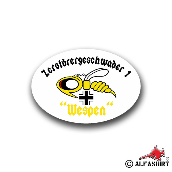 Sticker ZG 1 Wasps Luftwaffe Insect Destroyer Squadron 10x7cm A943