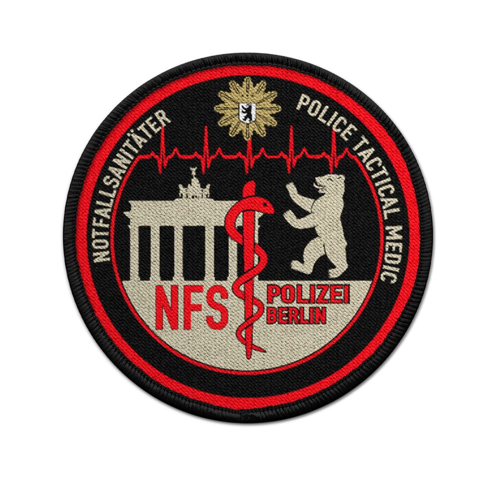 Patch emergency medic police Berlin Velcro uniform badge NFS # 31020