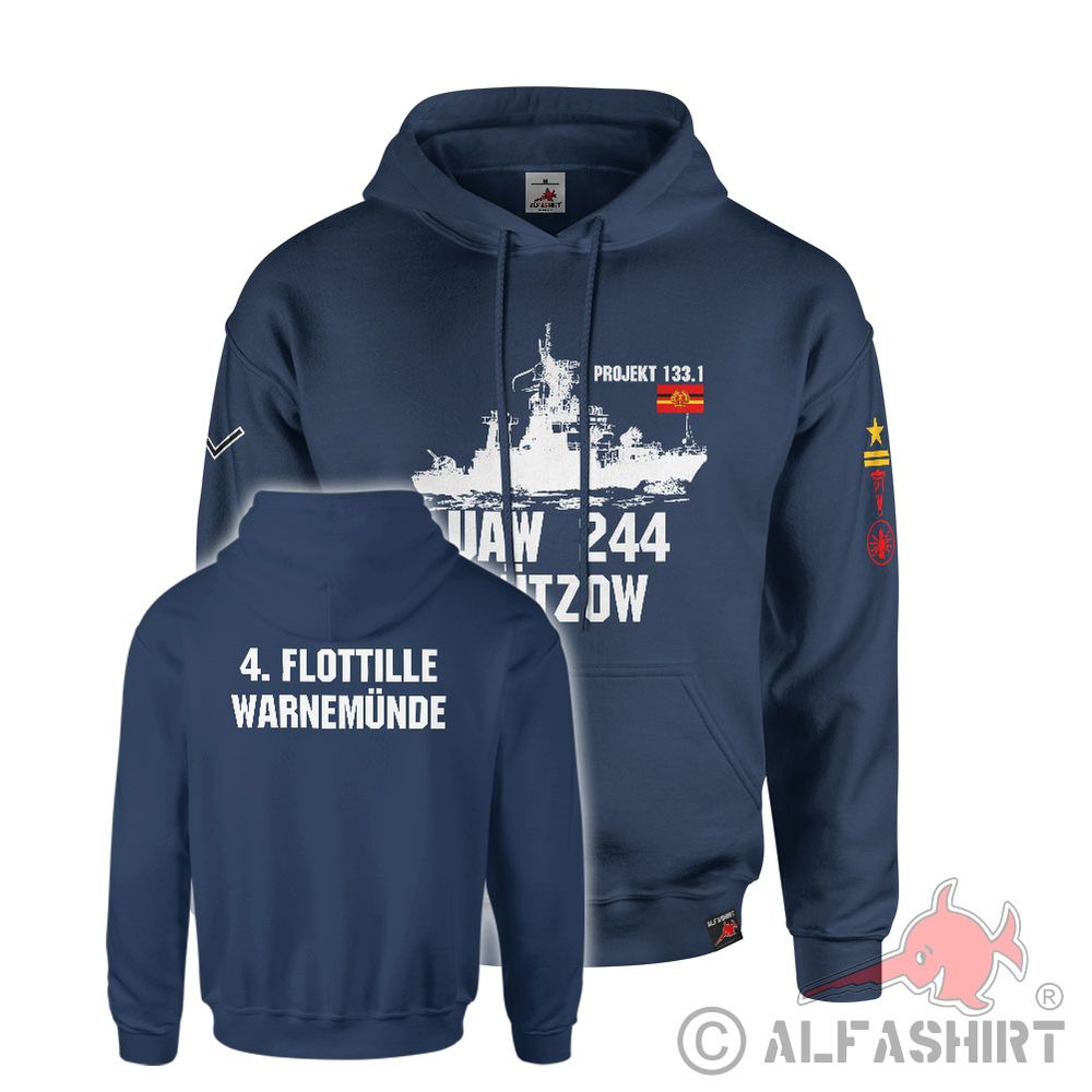 Hoodie 4 Flottille Warenmünde UAW 244 Bützow Projekt Unteroffizier Schüler 42776