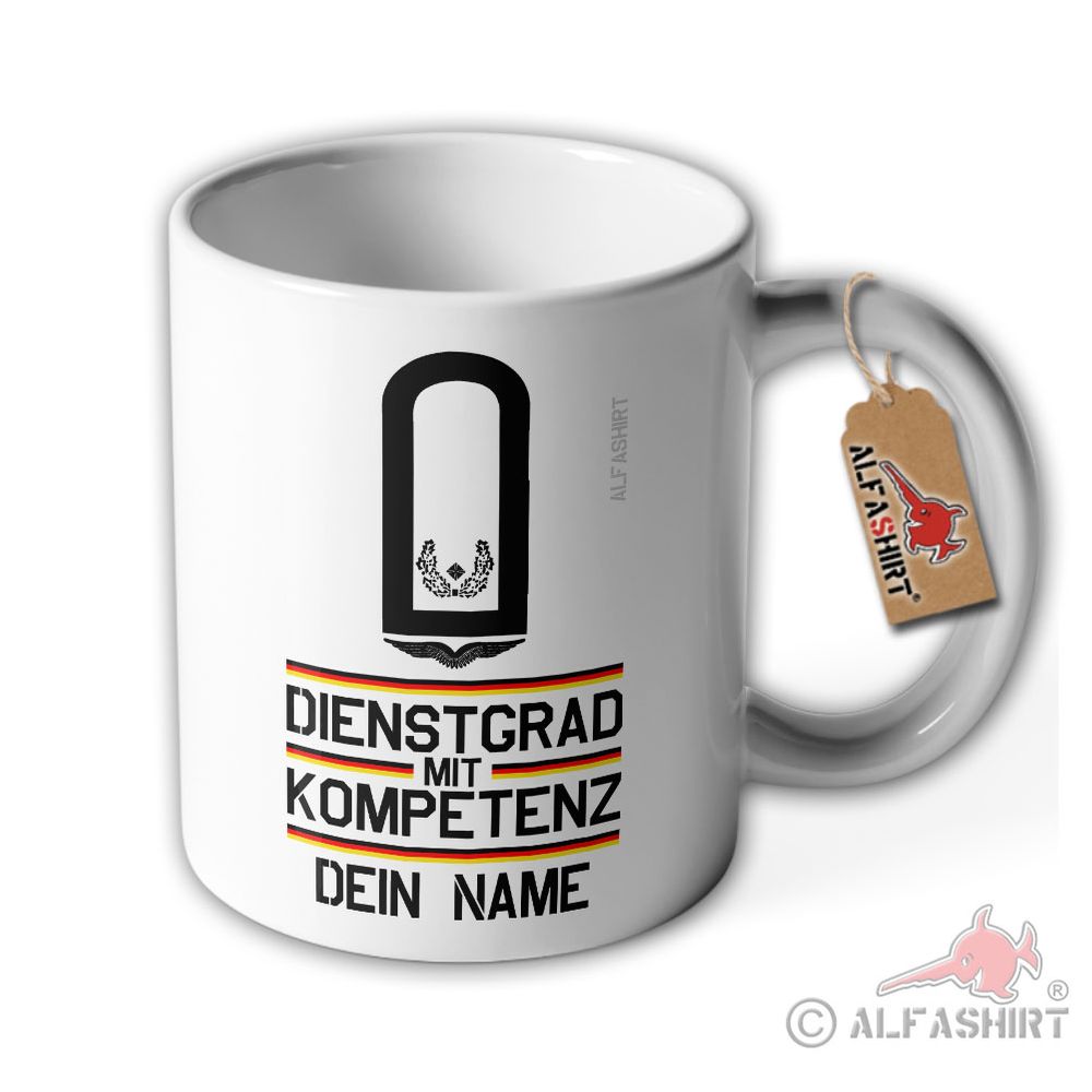 Tasse Kompetenz Dienstgrad Personalisiert Luftwaffe Bundeswehr Militär Name #40939