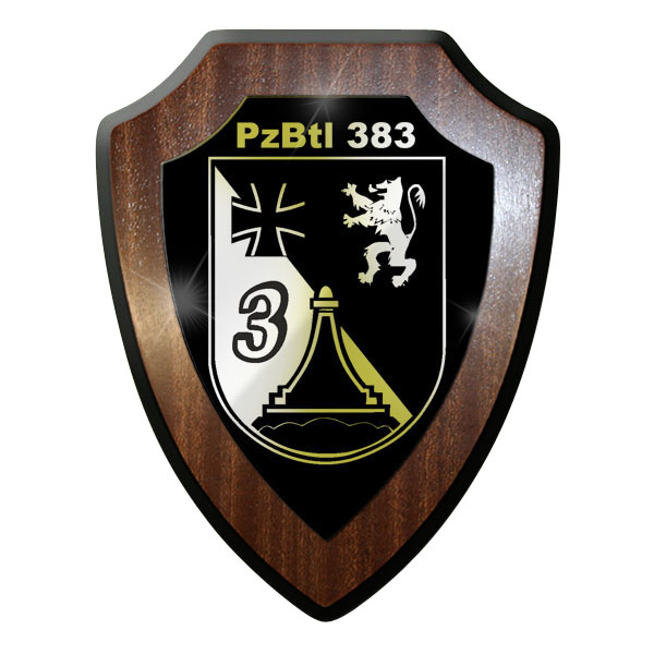 Wappenschild / Wandschild -PzBtl 383 Panzerbataillon Leopard Leo 3 Kompanie#9648