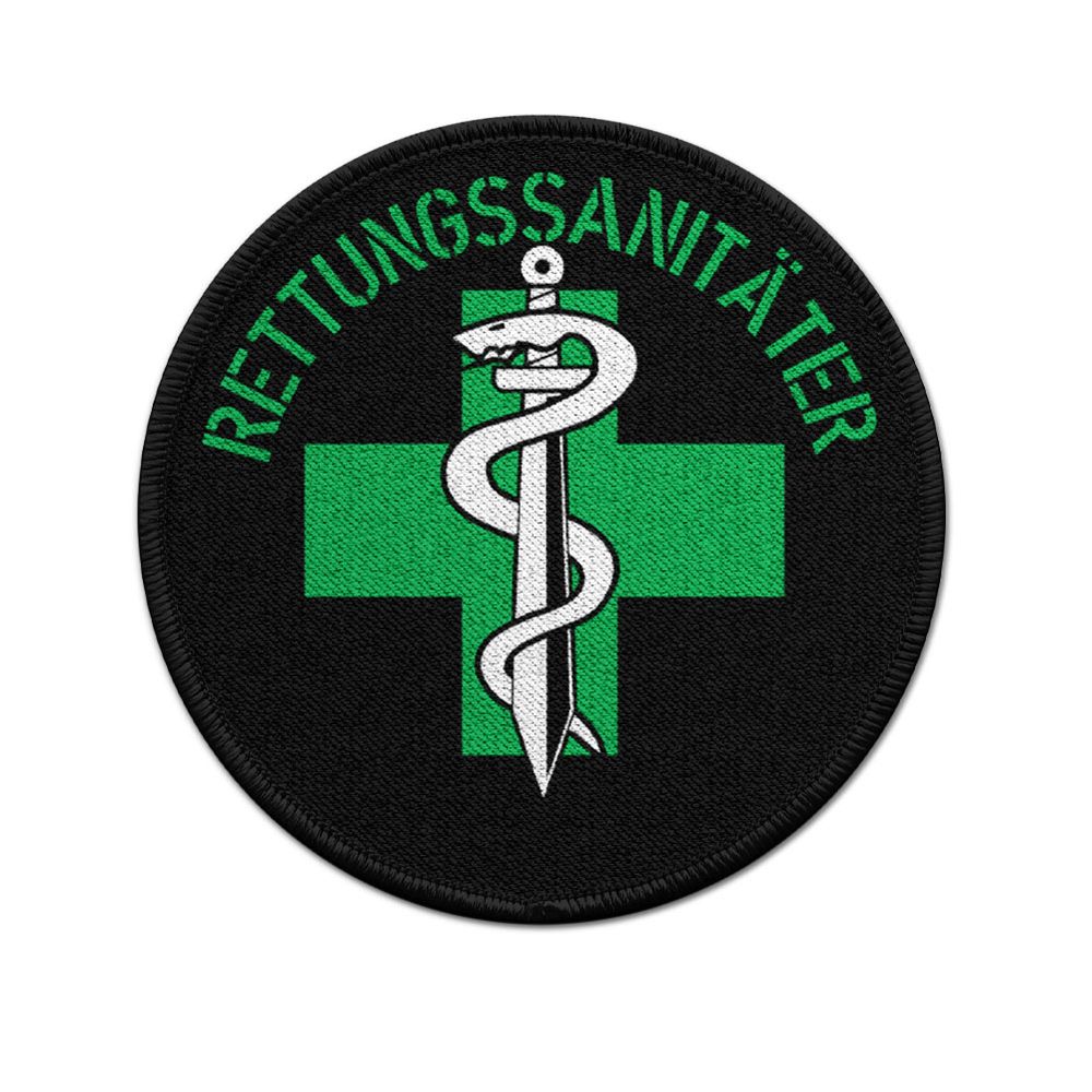 Patch Rettungssanitäter Schwarz Sanitäter Polizei Rettungsdienst Notfall #31755