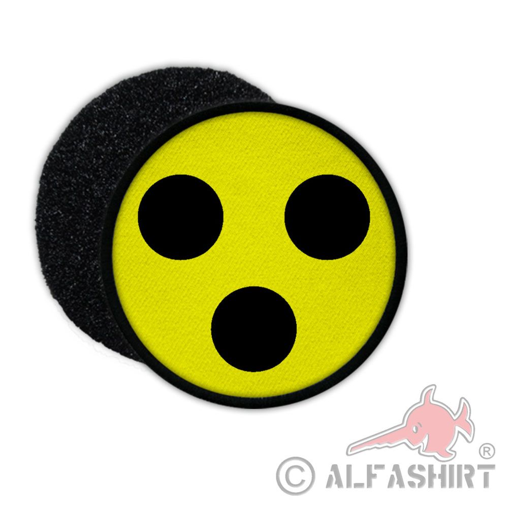 Patch Blind Blind 3 points black yellow low vision uniform velcro BW # 31940