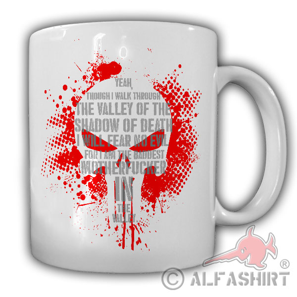 Skull Infidel Army Shadow BW Valley Fear Shadow of Death Mug # 26114