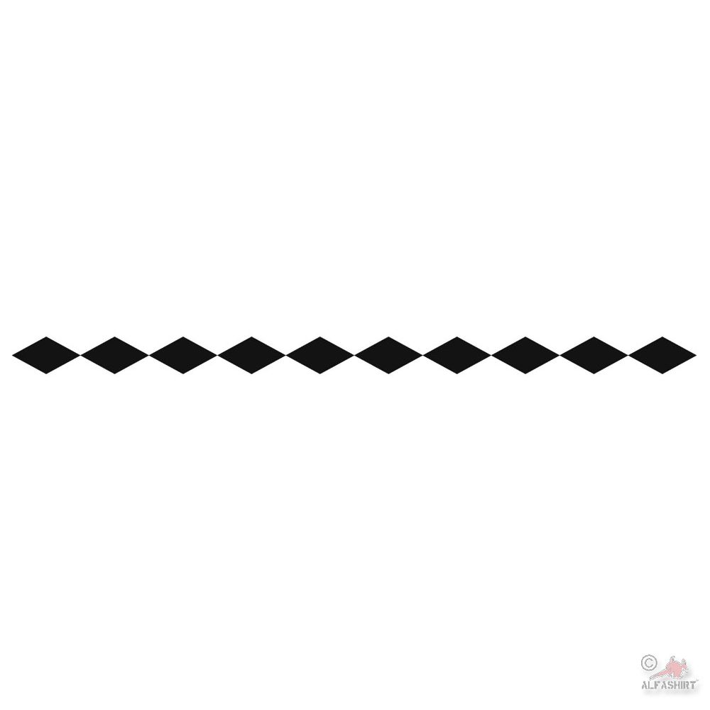 Sticker rhombus ribbon pattern check truck oldtimer deco 100x6cm # A4620