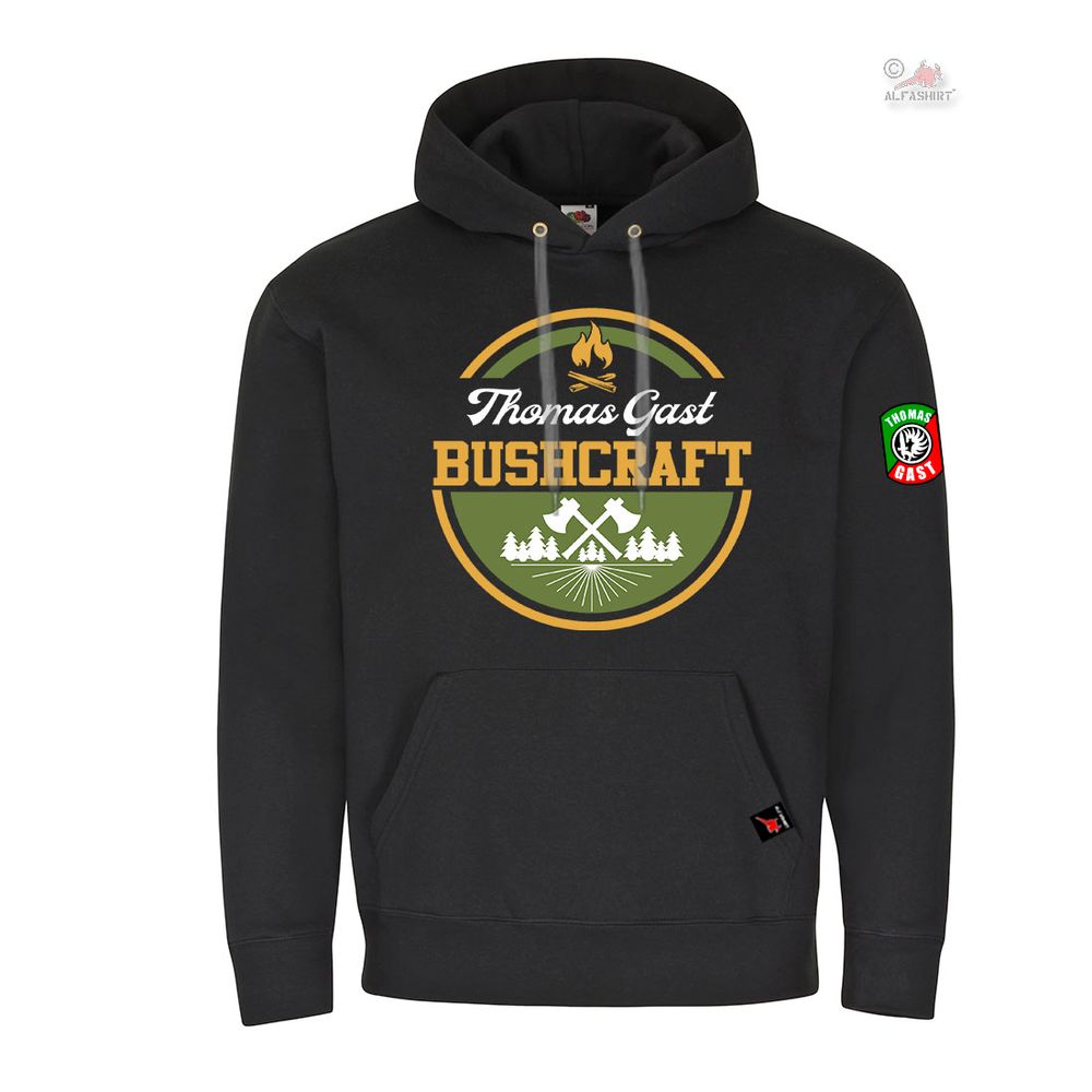 Thomas Gast Hoodie BUSHCRAFT Outdoor Survival Sweden Ax Fire Hoodie # 38448