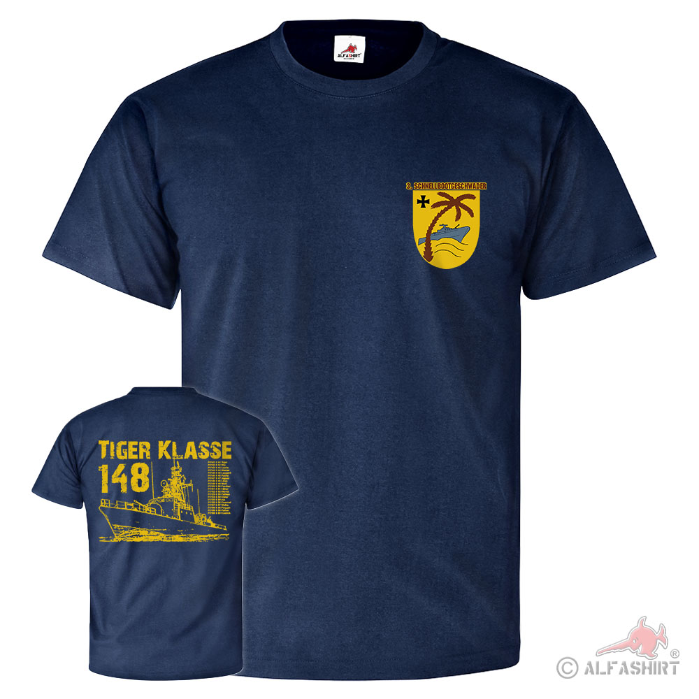 3 Schnellbootgeschwader Marine Bundeswehr Schnellboot Tiger T Shirt #26335
