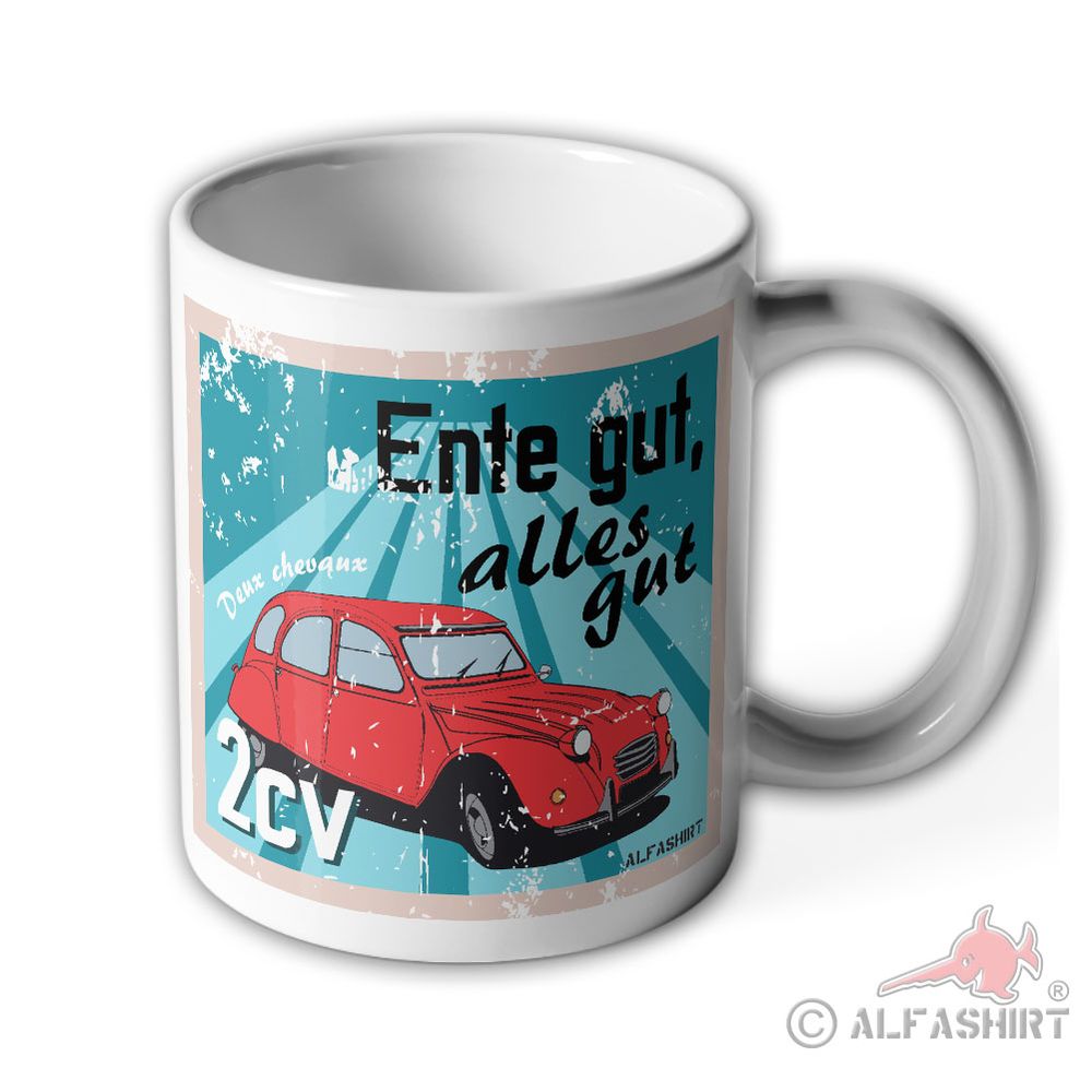 Tasse Ente Automobil Modell 2cv Frankreich Ente Andenken Nostalgie#42309