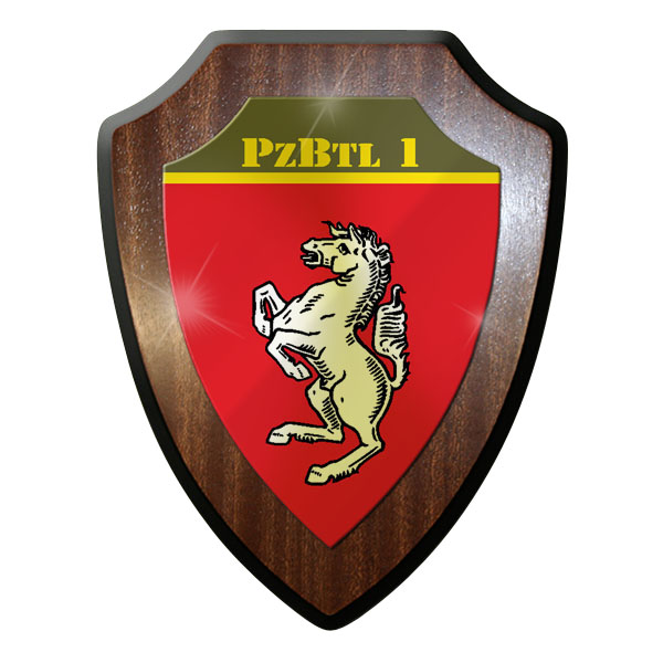 Wappenschild / Wandschild / Wappen - PzBtl 1 Panzer Bataillon Emblem #11637