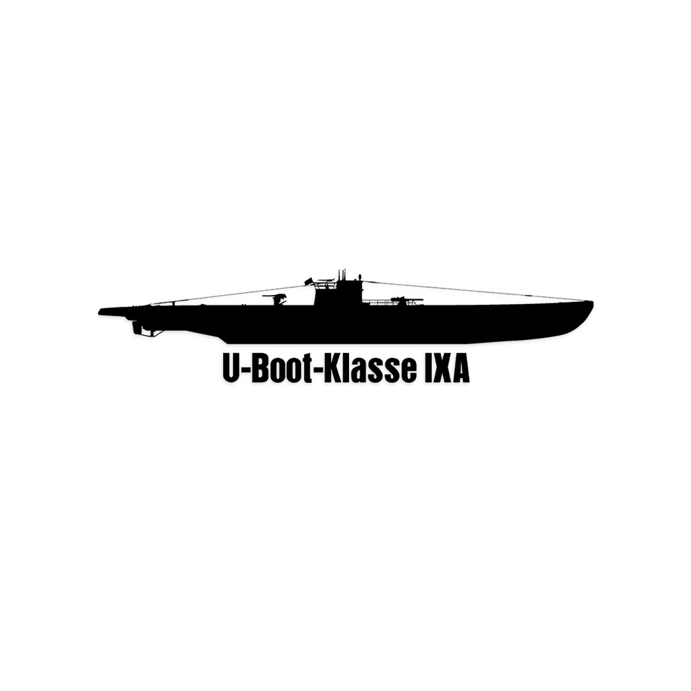 Wandtattoo U-Boot Klasse IXA Hochseetauglichkeit 1935 U37 - U44 Frontboot #A6213