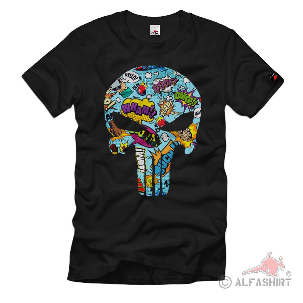 Contractor Skull Comic Pop-Art Schädel Soldat Army Bundeswehr T-Shirt#36261