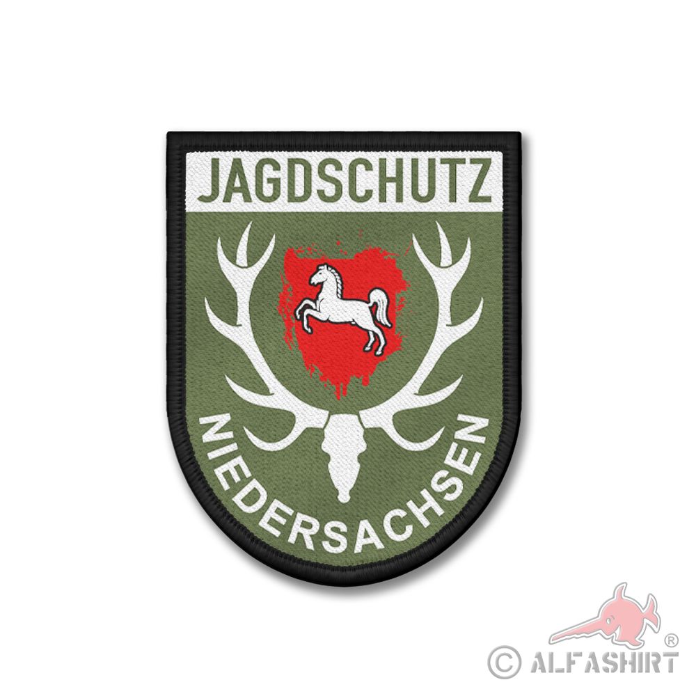 Patch Niedersachsen BW Jagdschutz Wappen Pferd Jäger Jagd Wild Wald #43380
