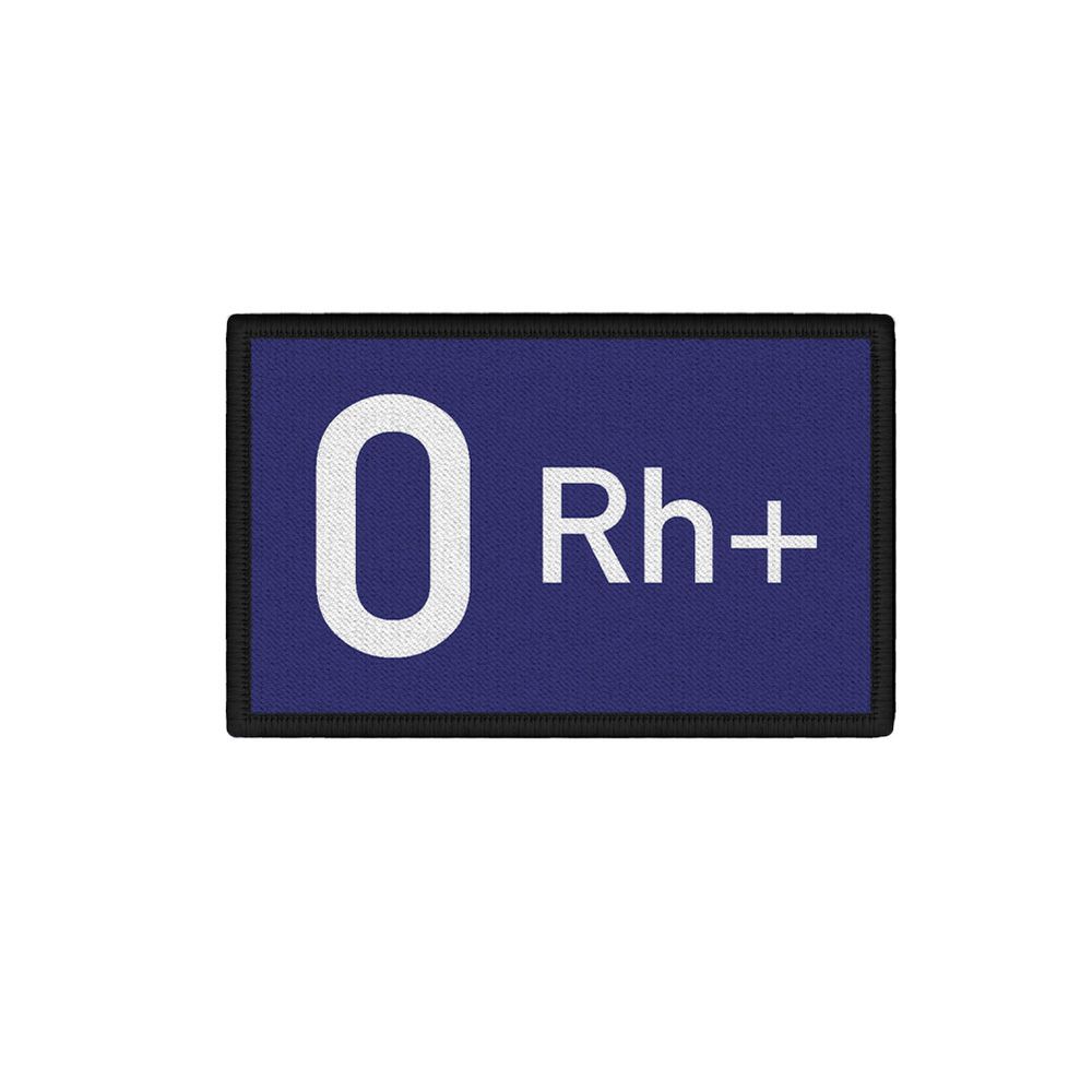 Patch 7,5x4,5cm 0 Rh+ Blutgruppe Rhesus Faktor Positiv Sanitäter Sani #47278