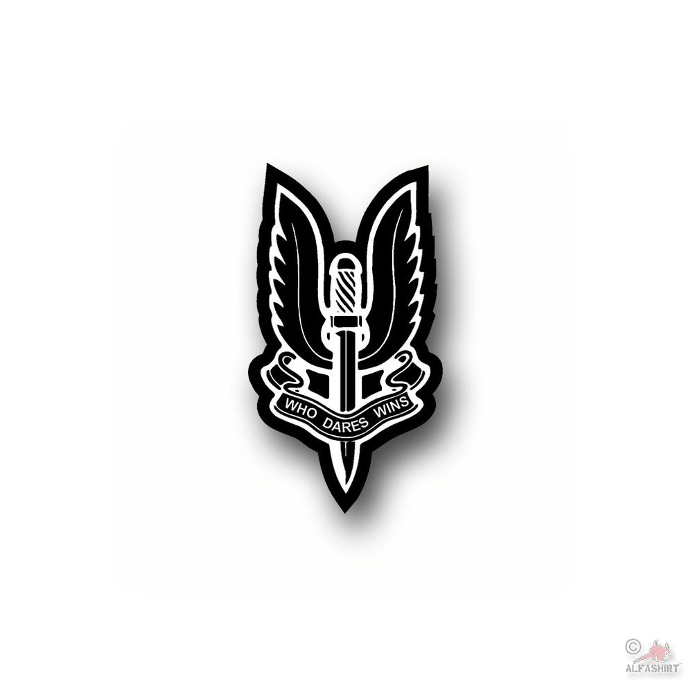 Aufkleber SAS black Specail Air Service who dares wins Schwert 7x4cm #A4667