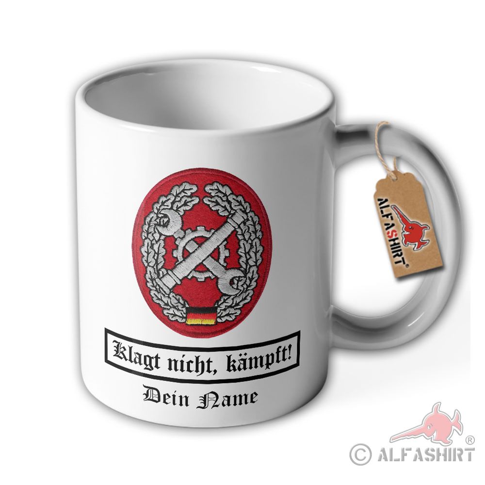 Personalisiert Instandsetzung Barettabzeichen Stoffabzeichen Inst Tasse #38685