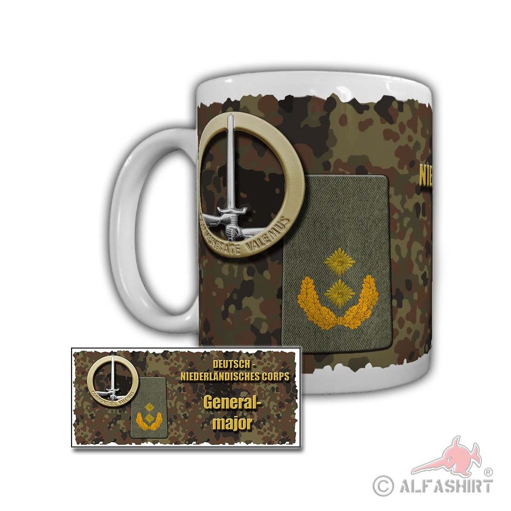 Tasse DEU-NED Korps Generalmajor Bohne Brüo Pause Handgemacht #29462