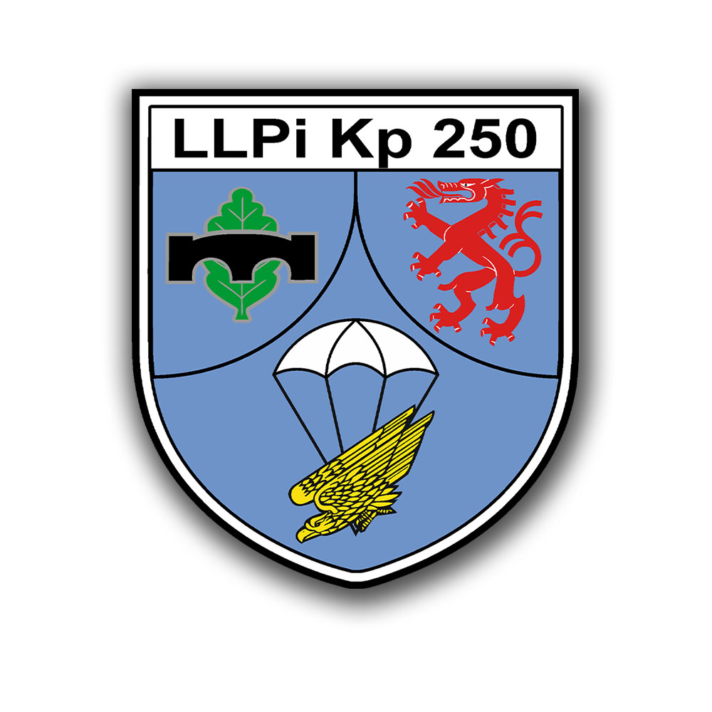 Sticker 13.5x12cm LLPiKp Airborne Pioneer Company 250 Army #A6353
