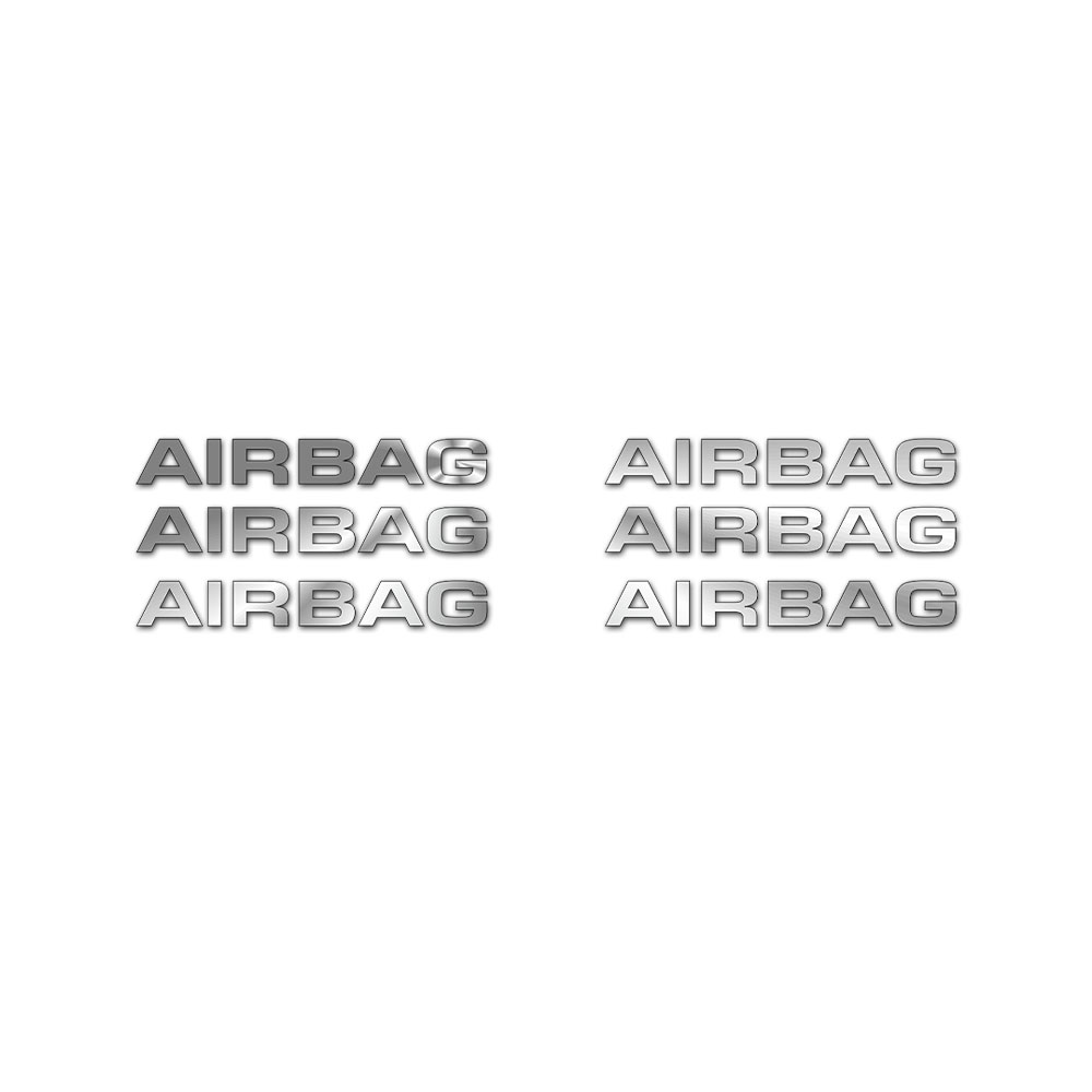 AIRBAG Set Aufkleber Beschriftung für PKW Modelle von BWM VW 6st. 4x0,5cm #A6523
