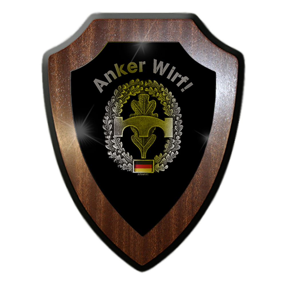 Wappenschild Glück ab Anker Wirf Pioniertruppe Truppengattung Heer #27066