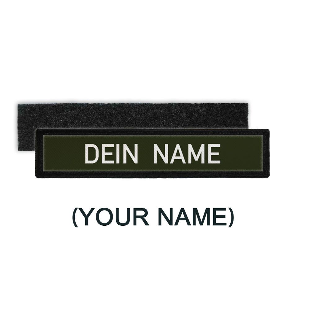 Name Tag Patch Olive Green Uniform Personalized Individual Name #24126