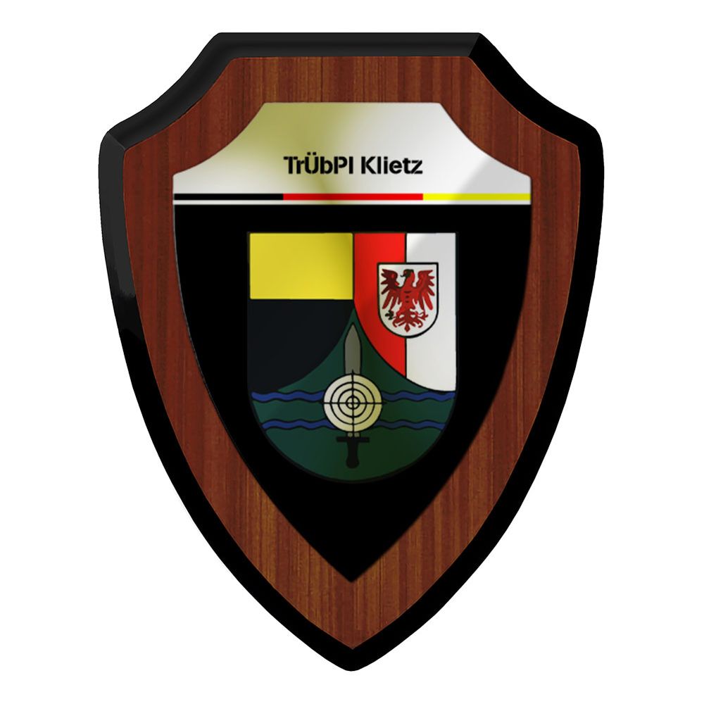 Heraldic shield TrÜbPl Klietz training area Schollener Land East Brandenburg #42976