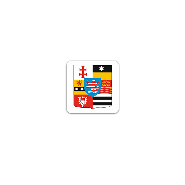 Aufkleber/Sticker Landgrafschaft Hessen-Kassel Wappen Deutsch 7x7cm A3263