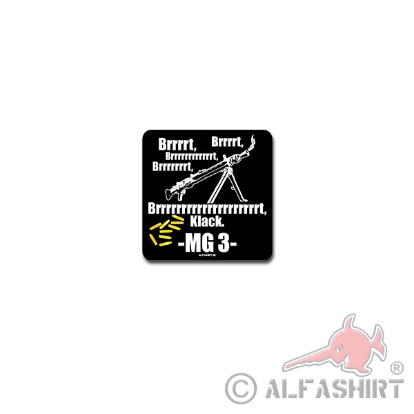MG3 Sound Sticker Bundeswehr Machine Gun MG Sagittarius 7x7cm # A4167