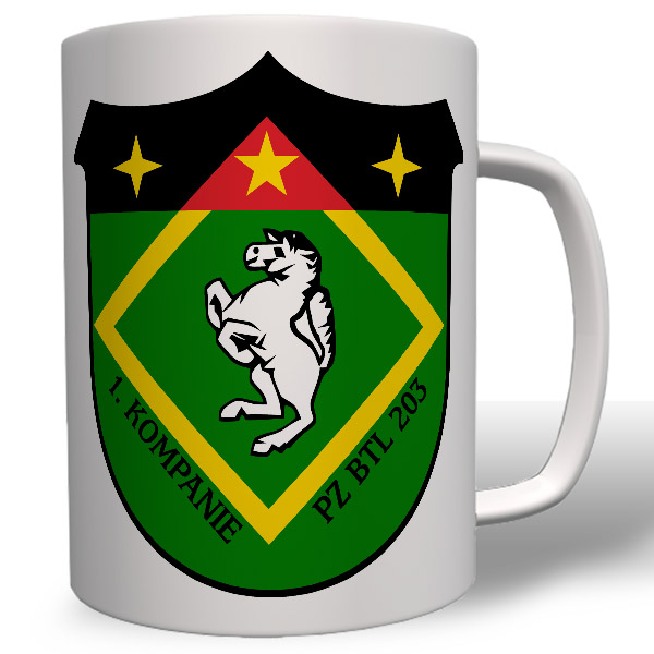 Hemer 1 PzBtl 203 Kompanie Panzerbataillon 203 Wappen Bundeswehr Tasse #4407