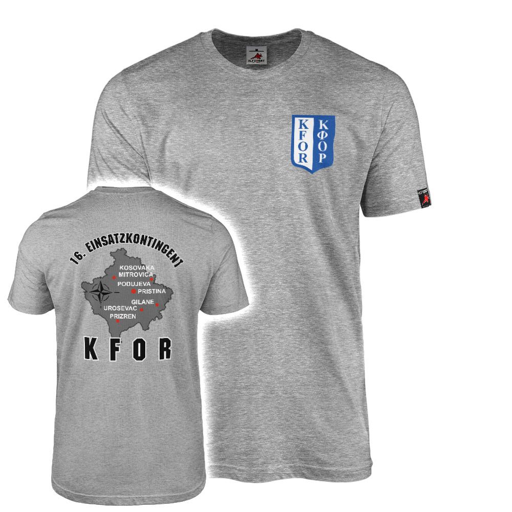 T-Shirt NATO KFOR 16 EinsKtgt Deployment Contingent Kosovo Force 2007 #46368