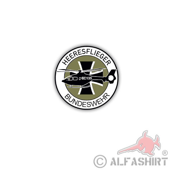 Sticker army aviation Bundeswehr EC135_Heer BW Bückeburg Patch 7x7cm # A3633