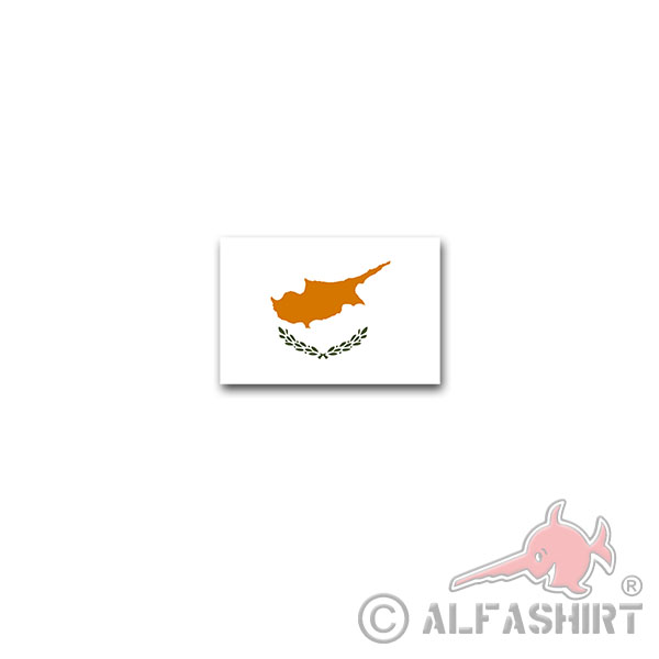 Aufkleber/Sticker Republik Zypern Flagge Inselstaat Griechsch Nikos 11x7cm A3103