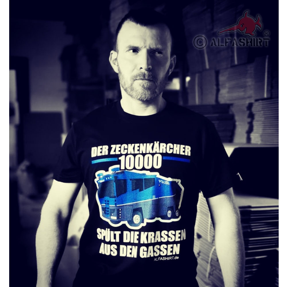 Der ZECKENKÄRCHER 10000 Spült die Krassen aus den Gassen Humor T-Shirt#S38254