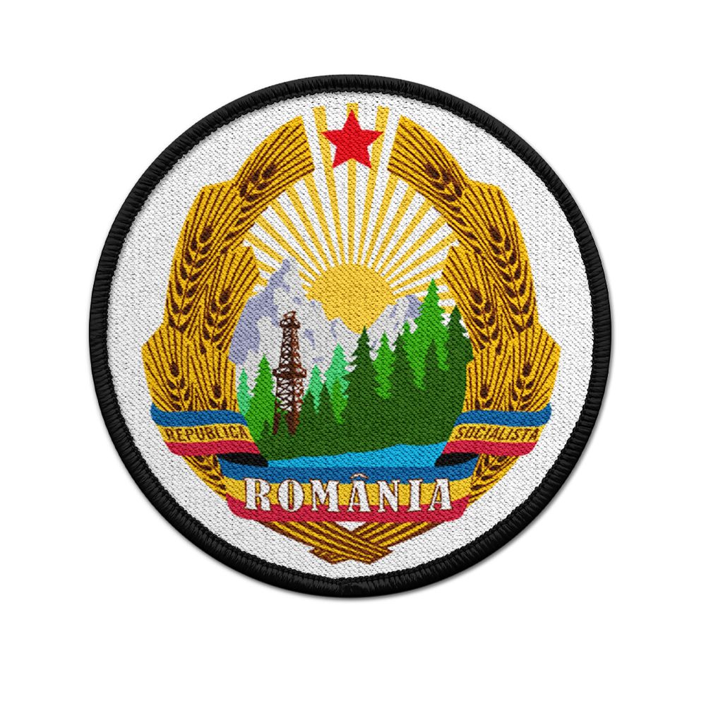 Patch Coat of Arms of Romania Wappen Stern Sonne Abzeichen Aufnäher #22254
