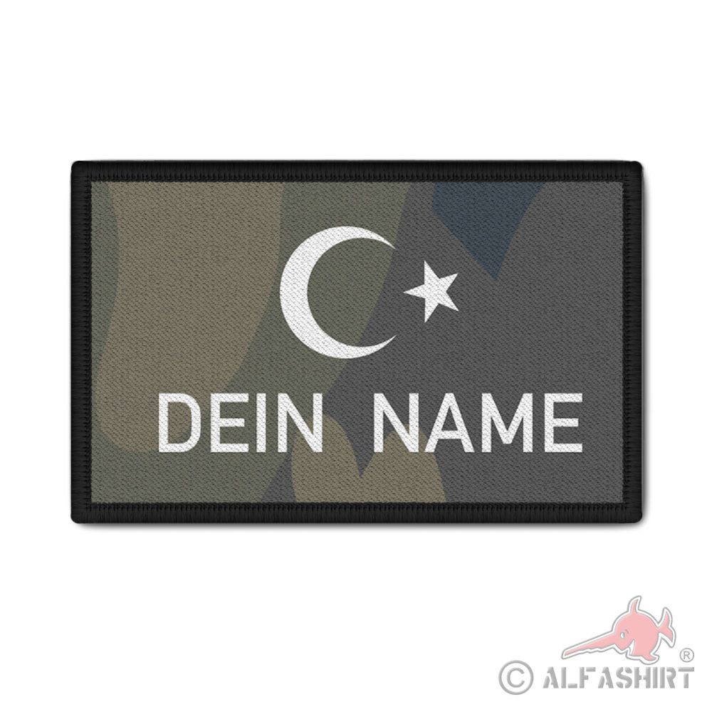Patch Türkei Army Tarnmuster Flagge Türke Stern Uniform Armee Ankara Name#40663