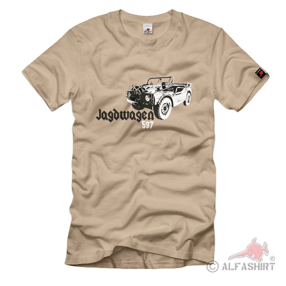 597 Jagdwagen Bundeswehr Geländewagen Allradantrieb 19553 Militär - T Shirt #753