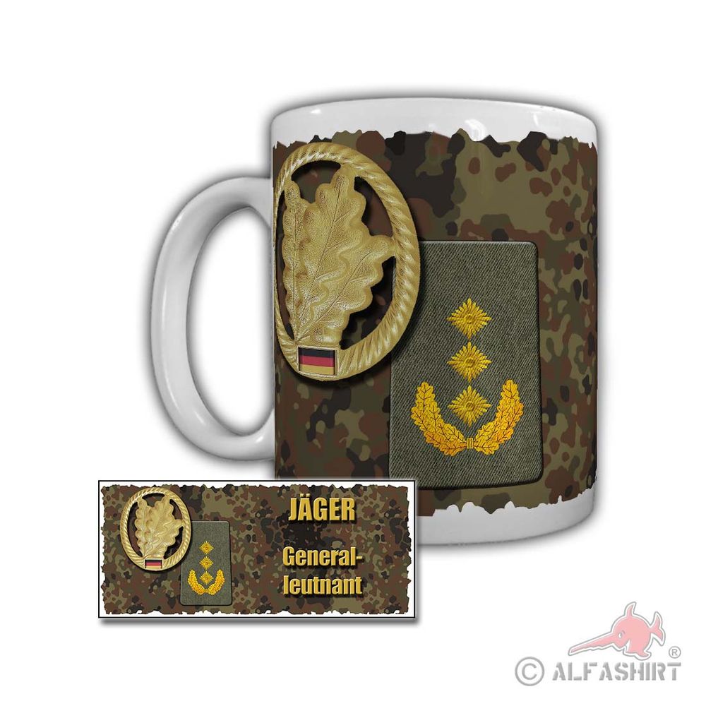 Tasse Jäger Generalleutnant HSchRgt 71 Neumünster 81 Süderlügum GenLt #29728